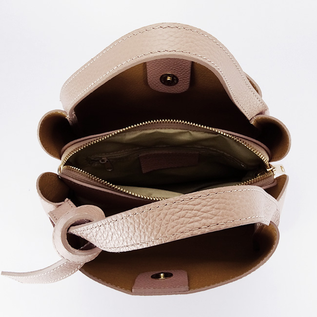 Geanta medie roz deschis din piele naturala 8905 128 [7]