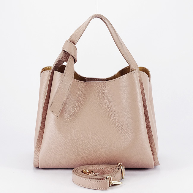 Geanta medie roz deschis din piele naturala 8905 128 [5]