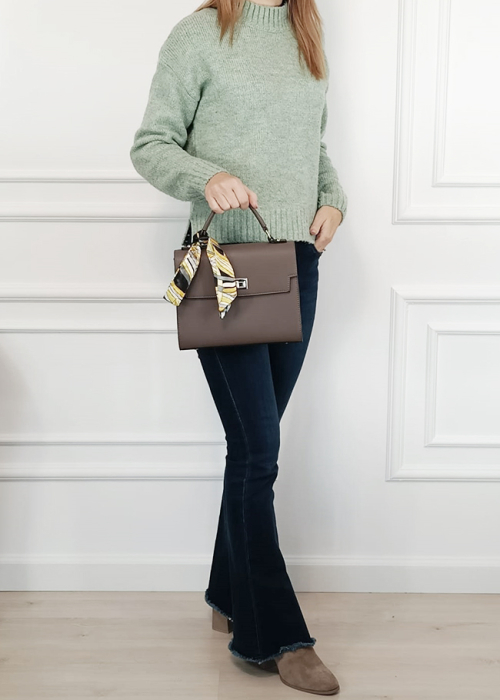 Geanta medie taupe inchis  FLORA&Co F9001 14 [2]