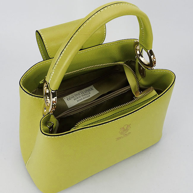 Geanta medie verde lime din piele naturala 8950 119 [9]