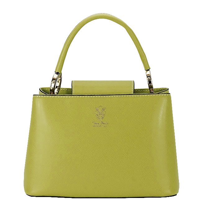 Geanta medie verde lime din piele naturala 8950 119