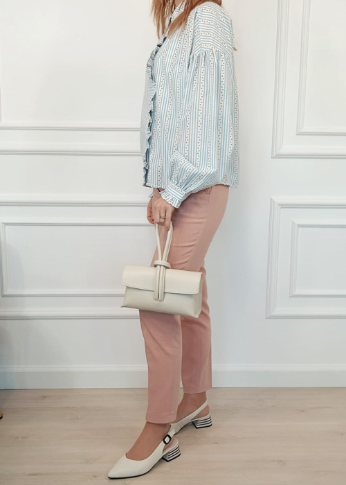 Geanta mica bej deschis din piele naturala 1732 123 [3]