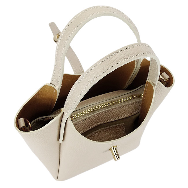 Geanta mica bej din piele naturala 2057 131 [8]