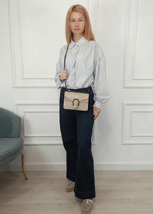 Geanta mica bej din piele naturala 8936 120 [2]