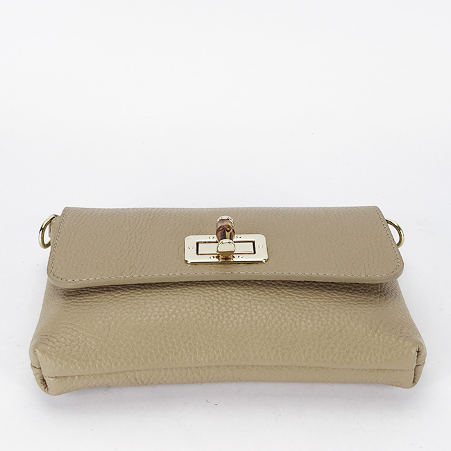 Geanta mica bej taupe din piele naturala 2052 06 [7]