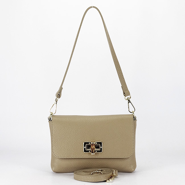 Geanta mica bej taupe din piele naturala 2052 06 [6]