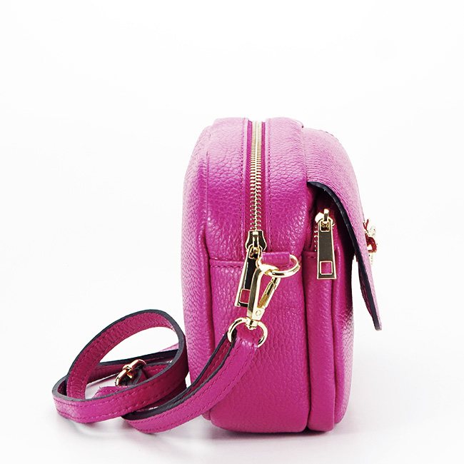 Geanta mica din piele naturala 1530 120 Fucsia [3]