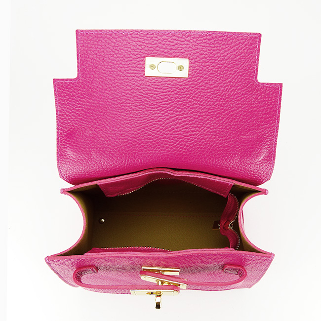 Geanta din piele naturala 8949 121 Fucsia [7]