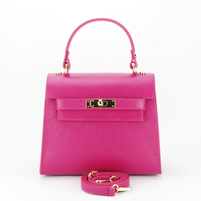 Geanta din piele naturala 8949 121 Fucsia [5]