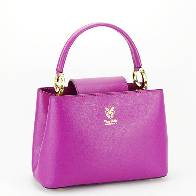 Geanta din piele naturala 8950 120 Fucsia [2]