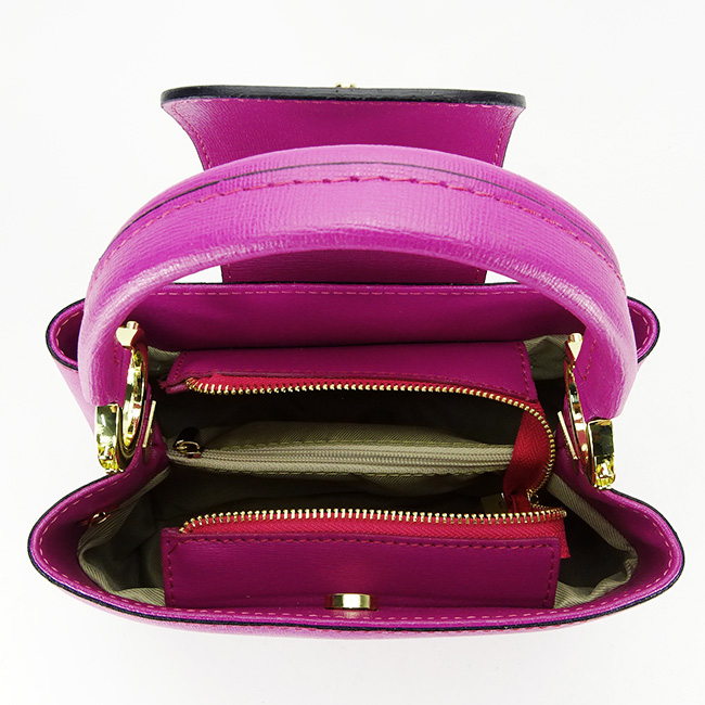 Geanta din piele naturala 8950 120 Fucsia [7]