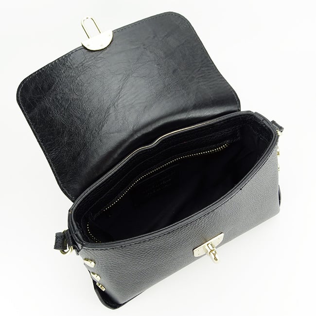 Geanta mica din piele naturala 8958 124 Negru [7]