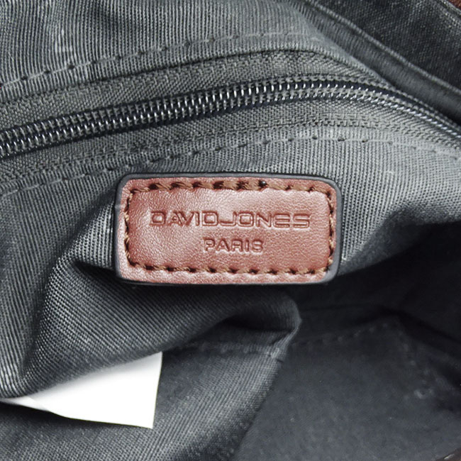 Geanta mica David Jones cu imprimeu logo CM6120A 14 Maro inchis