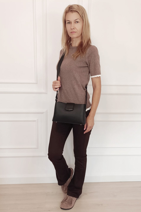 Geanta mica neagra crossbody David Jones Paris CM8303 15 [2]