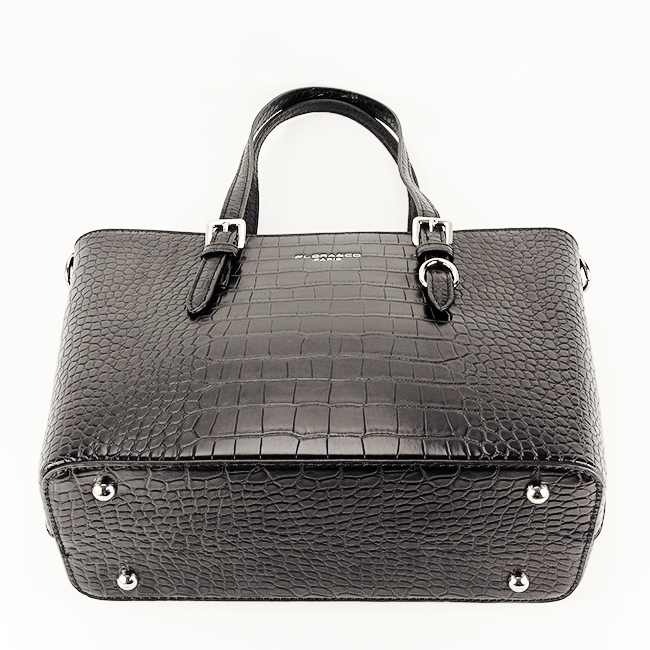 Geanta neagra cu print reptila X9530 11 [6]
