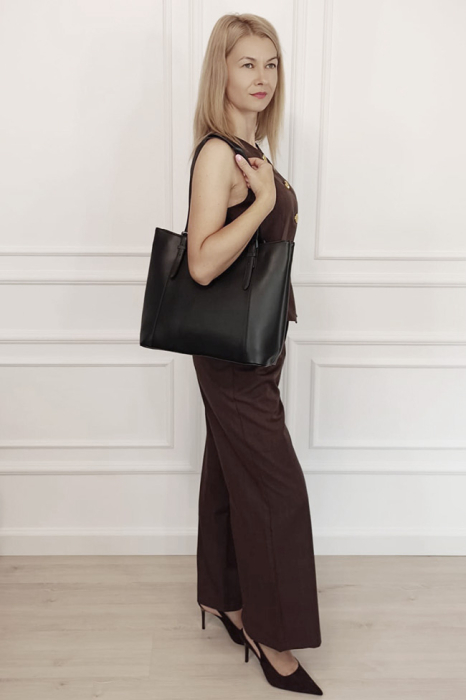 Geanta neagra David Jones Paris de talie mare CM7674 M13 [3]