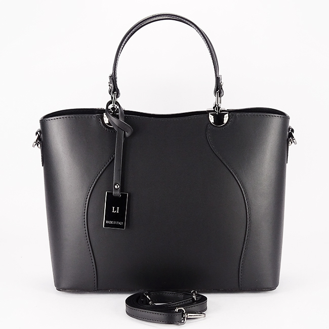 Geanta neagra din piele naturala 1424A 125 [6]