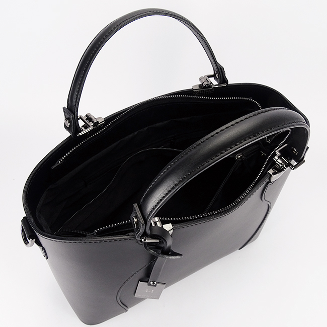 Geanta neagra din piele naturala 1424A 125 [9]