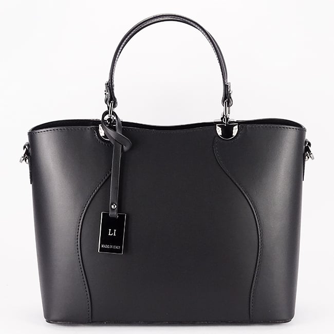 Geanta neagra din piele naturala 1424A 125