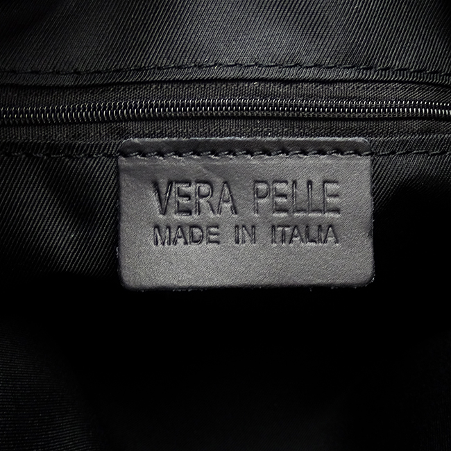 Geanta neagra din piele naturala cu imprimeu reptila 1915-RESIG M0 [10]