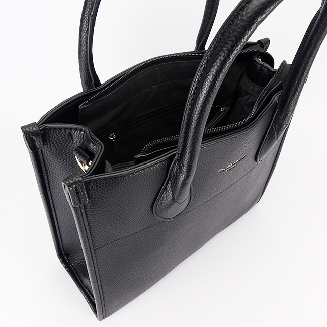 Geanta neagra Flora&CO Paris cu esarfa decorativa H6935 M7 [8]