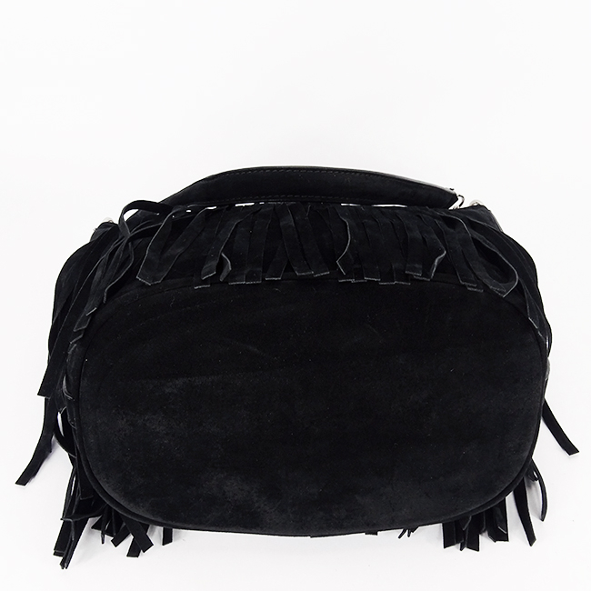 Geanta neagra Flora&CO Paris cu franjuri F7515 14 [8]