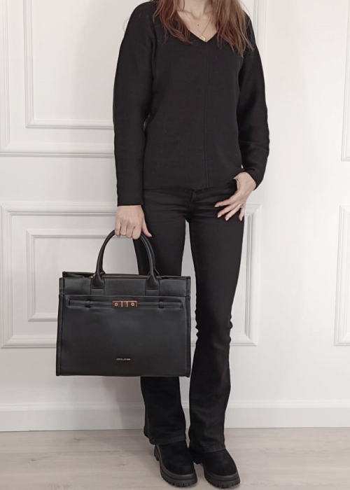 Geanta neagra mare David Jones CM7736 17 [2]