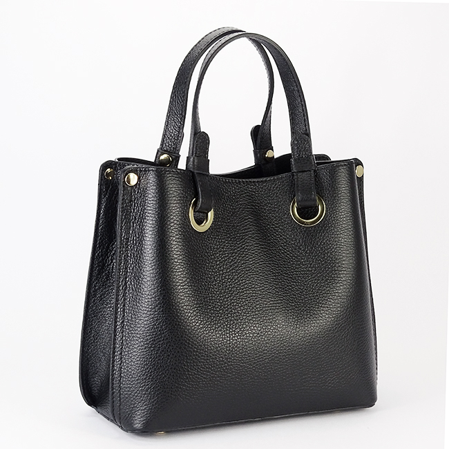 Geanta neagra medie din piele naturala 8916 129 [3]