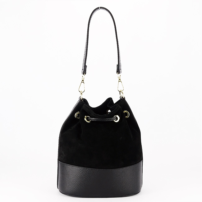 Geanta neagra tip sac din piele naturala 1313 M9 [6]