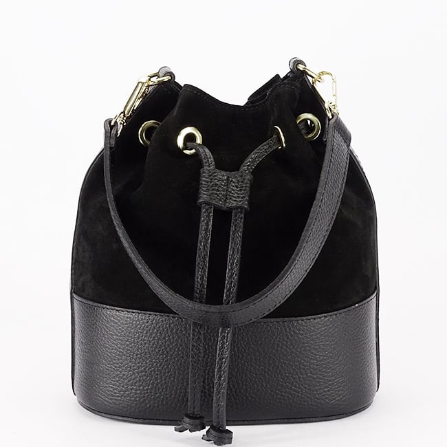 Geanta neagra tip sac din piele naturala 1313 M9