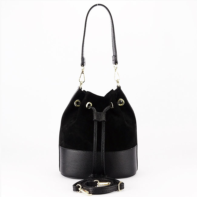 Geanta neagra tip sac din piele naturala 1313 M9 [7]