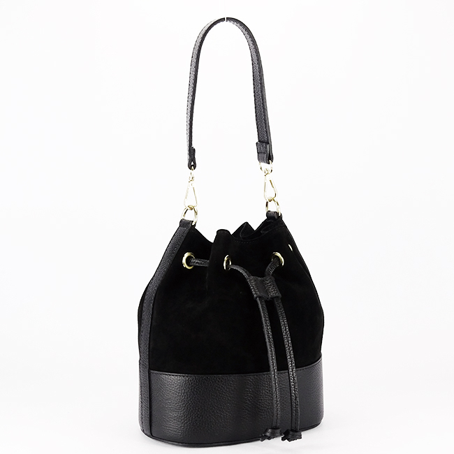 Geanta neagra tip sac din piele naturala 1313 M9 [4]