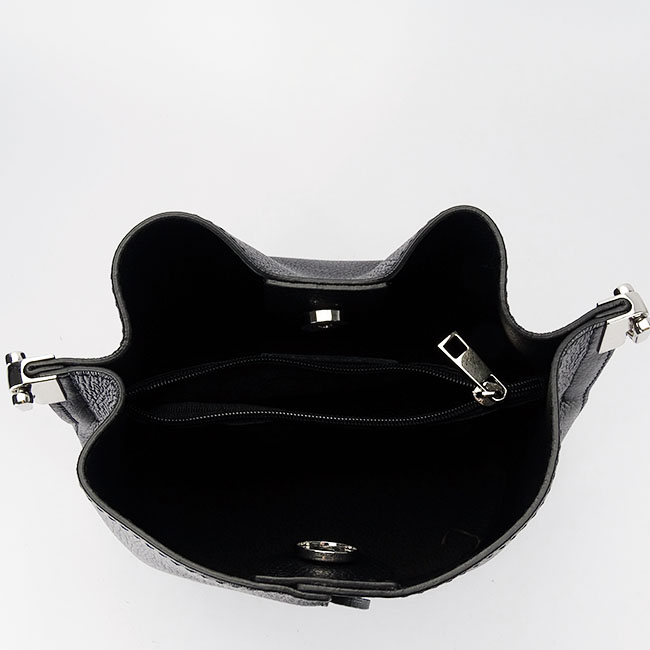 Geanta neagra tip sac din piele naturala 8951A 122 [8]