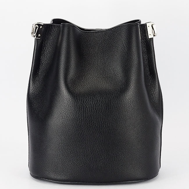 Geanta neagra tip sac din piele naturala 8951A 122 [4]