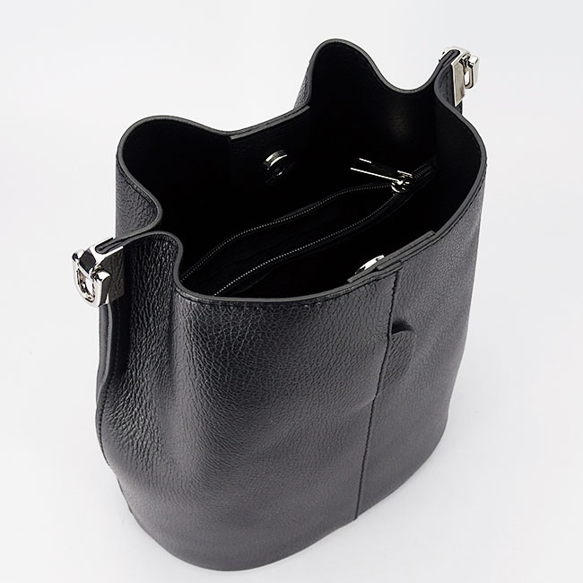 Geanta neagra tip sac din piele naturala 8951A 122 [9]