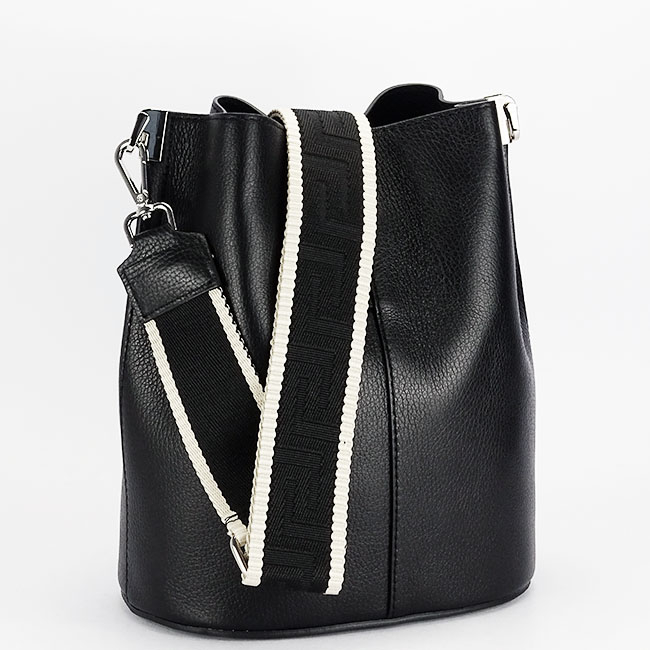 Geanta neagra tip sac din piele naturala 8951A 122 [3]