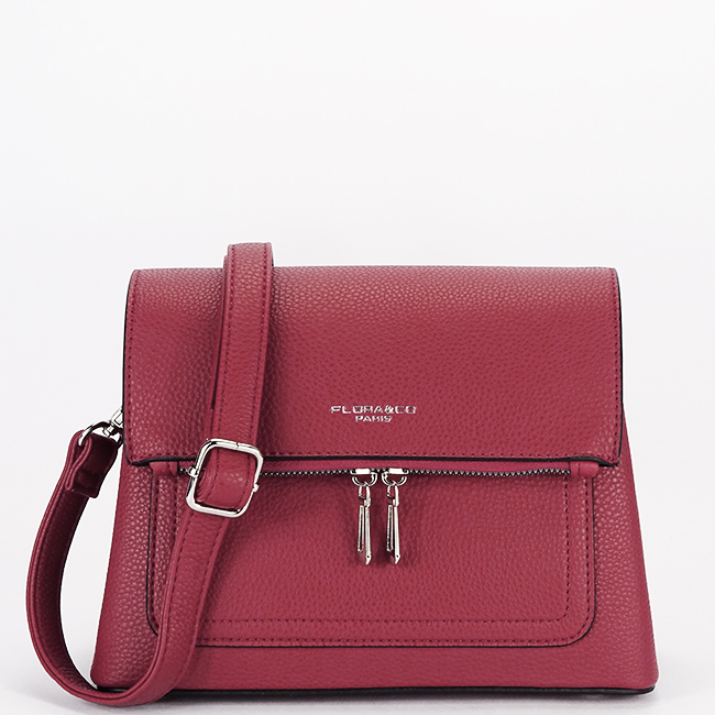 Geanta rosu inchis casual FloraCO Paris H6922 126