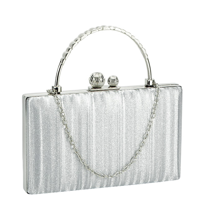 Geanta argintie, clutch cu maner BME-622 05 [3]