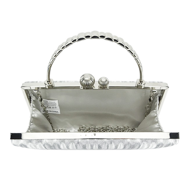 Geanta argintie, clutch cu maner BME-622 05 [8]