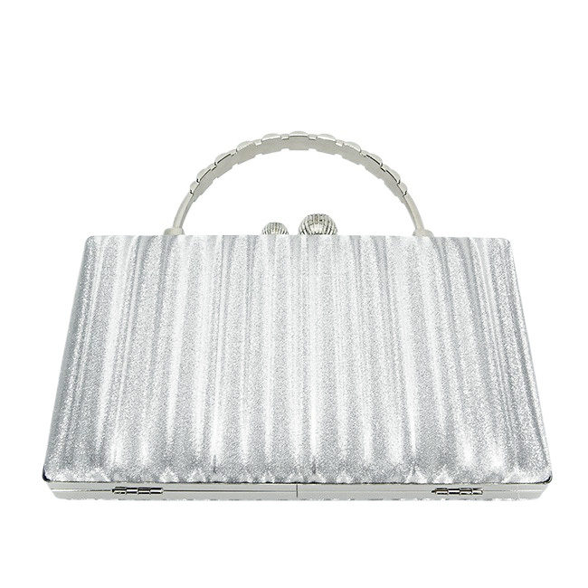 Geanta argintie, clutch cu maner BME-622 05 [6]