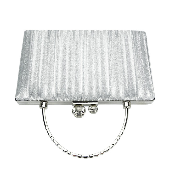 Geanta argintie, clutch cu maner BME-622 05 [5]
