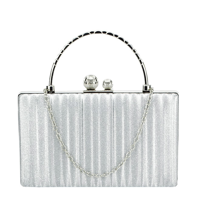 Geanta argintie, clutch cu maner BME-622 05 [2]