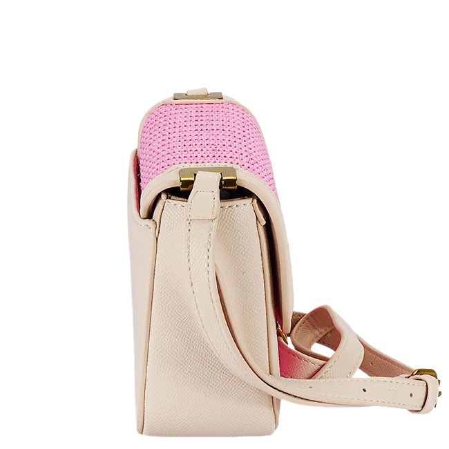 Geanta roz deschis crossbody cu model impletit CM7497 15 [4]