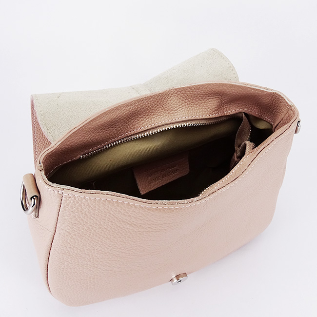 Geanta roz deschis din piele naturala 8960 123 [9]