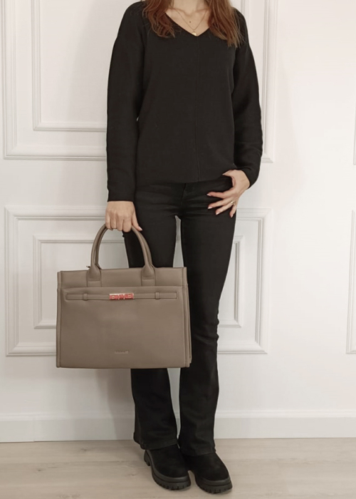 Geanta taupe deschis mare David Jones CM7736 17 [2]