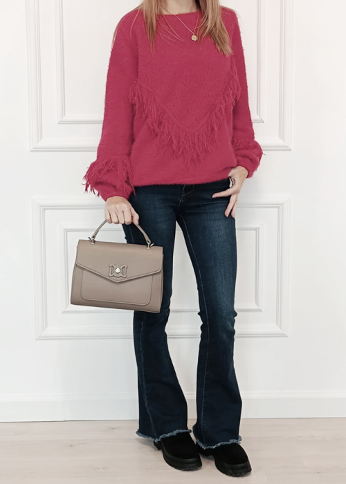 Geanta taupe deschis medie David Jones CM7793 14 [2]