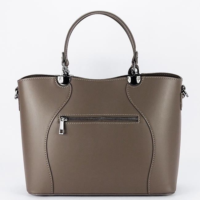 Geanta taupe din piele naturala 1424A 125 [5]