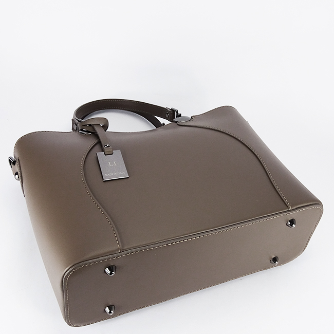 Geanta taupe din piele naturala 1424A 125 [7]