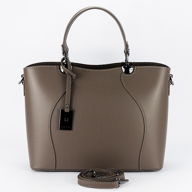 Geanta taupe din piele naturala 1424A 125 [6]