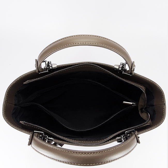 Geanta taupe din piele naturala 1424A 125 [8]